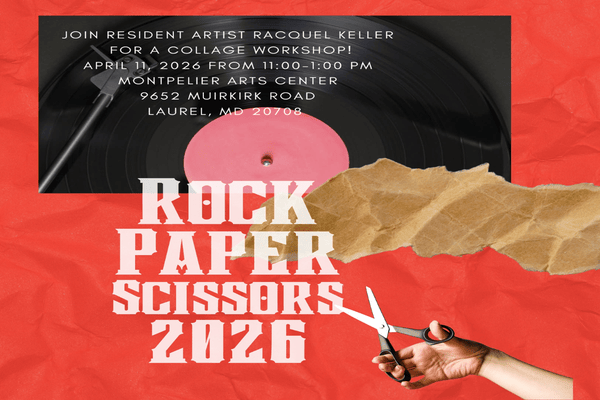 A graphic that reads ROCK PAPER SCISSORS 2026 and depicts a hand holding scissors, a scrap of brown paper, and a vinyl record.